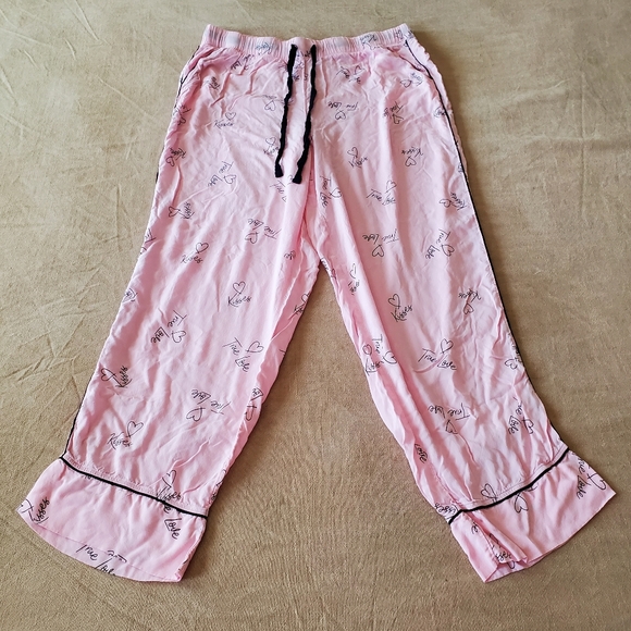 Jenni Other - Jenni Pink Love Lightweight Pajama Pants Large